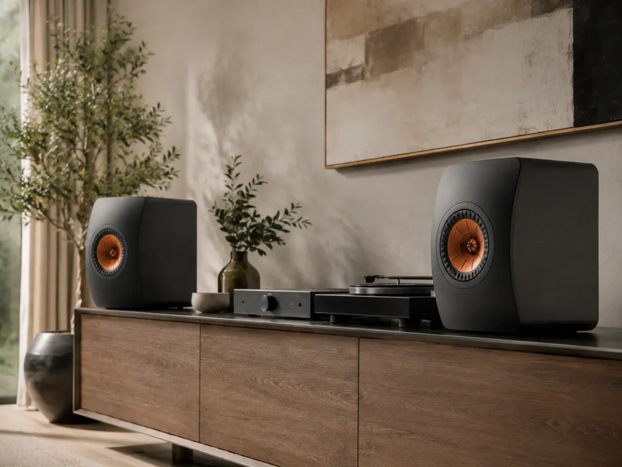 Altavoz KEF LS50 Meta en acabado negro