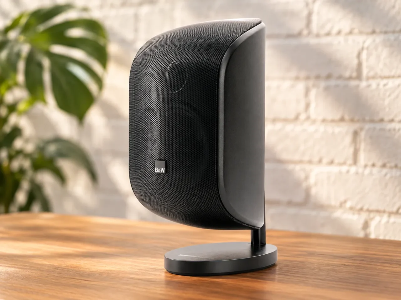 Altavoz compacto Bowers & Wilkins M-1 negro.