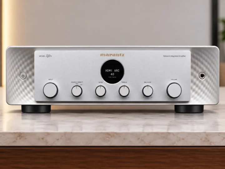 Amplificador integrado en red Marantz Model 40n plateado.