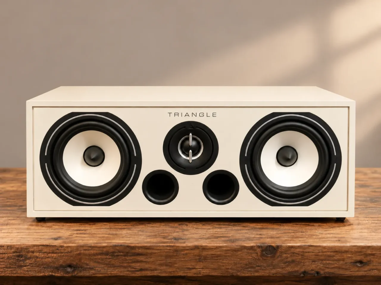 Altavoz central Triangle Borea BRC1 en acabado blanco.