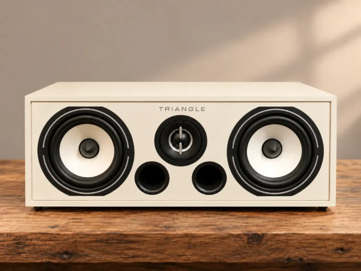 Altavoz central Triangle Borea BRC1 en acabado blanco.